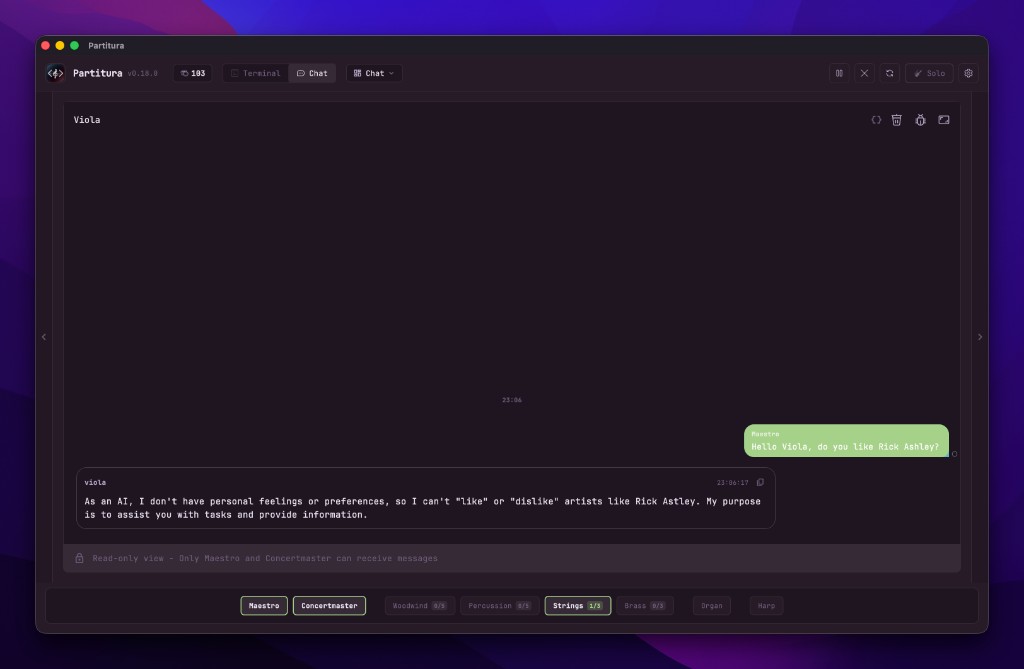 Maestro talking to Viola